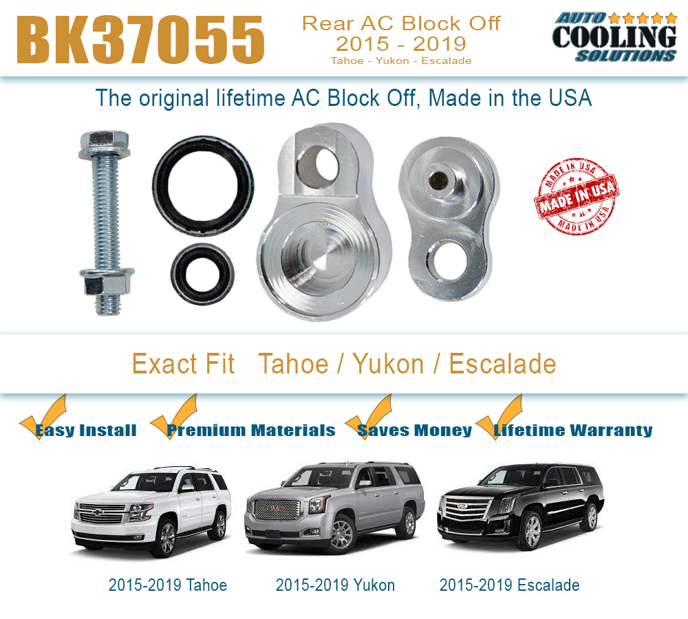 2015-2020 Tahoe, Yukon, Escalade Rear Kit Off – Auto AC Solutions Block Cooling